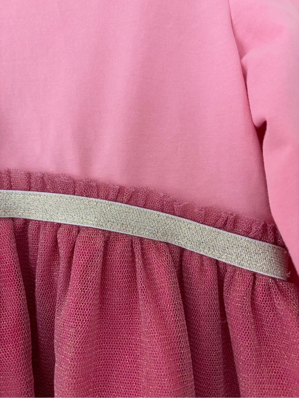 Hanna Andersson Dress | Pink Layered Tulle Long-Sleeve Dress | 6/7